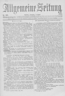 Allgemeine Zeitung Donnerstag 14. August 1879