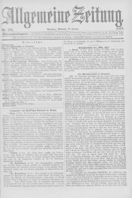 Allgemeine Zeitung Mittwoch 22. Oktober 1879