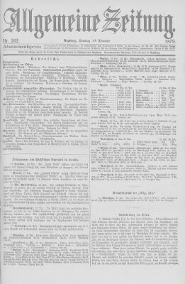 Allgemeine Zeitung Sonntag 28. Dezember 1879