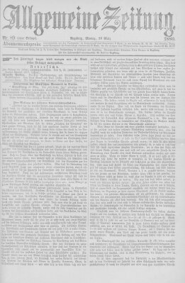 Allgemeine Zeitung Montag 29. März 1880