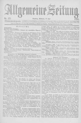 Allgemeine Zeitung Mittwoch 23. Juni 1880