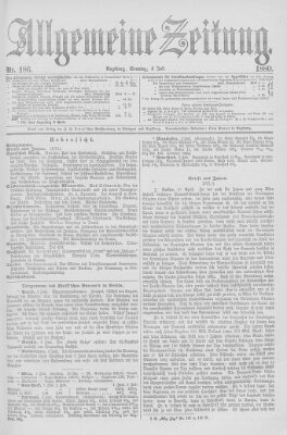Allgemeine Zeitung Sonntag 4. Juli 1880