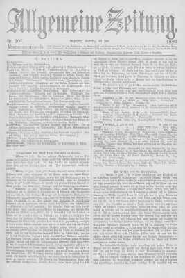 Allgemeine Zeitung Sonntag 25. Juli 1880