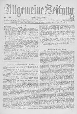 Allgemeine Zeitung Dienstag 27. Juli 1880