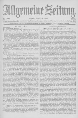 Allgemeine Zeitung Dienstag 26. Oktober 1880