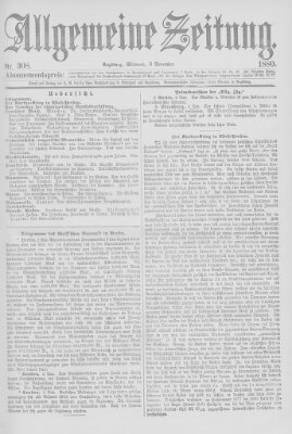 Allgemeine Zeitung Mittwoch 3. November 1880