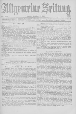 Allgemeine Zeitung Samstag 20. August 1881