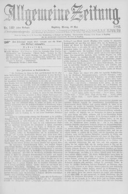 Allgemeine Zeitung Montag 29. Mai 1882