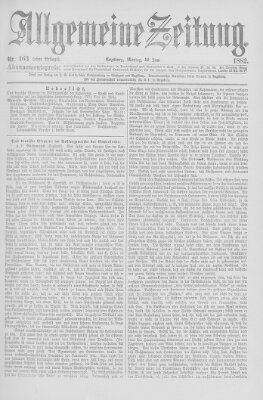 Allgemeine Zeitung Montag 12. Juni 1882