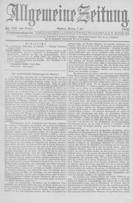 Allgemeine Zeitung Montag 3. Juli 1882