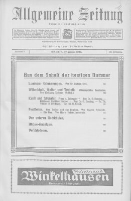 Allgemeine Zeitung Sonntag 16. Januar 1921