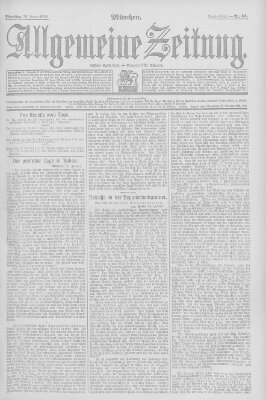 Allgemeine Zeitung Dienstag 28. Januar 1908