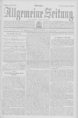 Allgemeine Zeitung Montag 24. Februar 1908