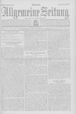 Allgemeine Zeitung Samstag 29. Februar 1908