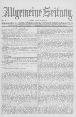 Allgemeine Zeitung Samstag 6. Januar 1883