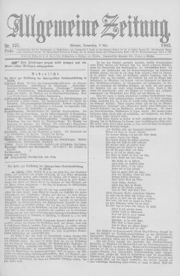Allgemeine Zeitung Donnerstag 3. Mai 1883
