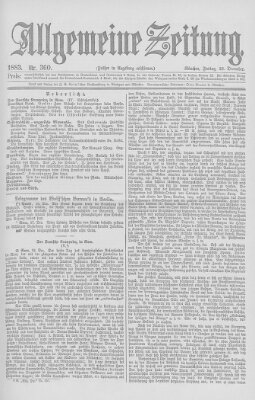 Allgemeine Zeitung Freitag 28. Dezember 1883
