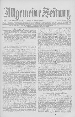 Allgemeine Zeitung Montag 5. Mai 1884