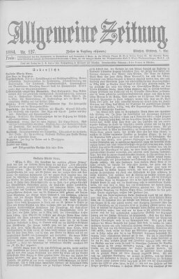 Allgemeine Zeitung Mittwoch 7. Mai 1884