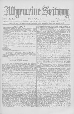 Allgemeine Zeitung Freitag 30. Mai 1884