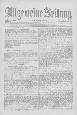Allgemeine Zeitung Freitag 5. Juni 1885