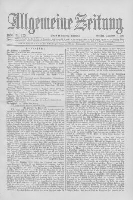 Allgemeine Zeitung Samstag 6. Juni 1885