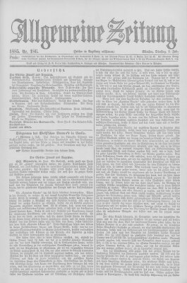 Allgemeine Zeitung Dienstag 7. Juli 1885