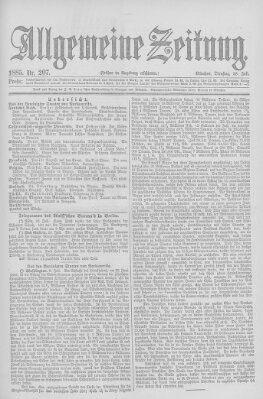 Allgemeine Zeitung Dienstag 28. Juli 1885