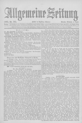 Allgemeine Zeitung Mittwoch 5. August 1885