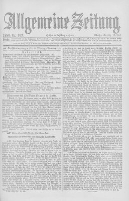 Allgemeine Zeitung Sonntag 13. Juni 1886