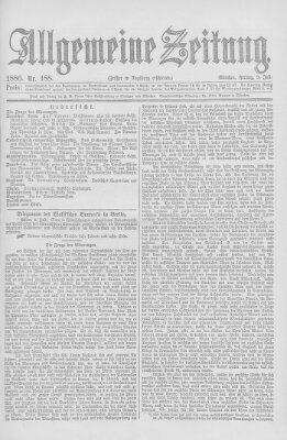 Allgemeine Zeitung Freitag 9. Juli 1886