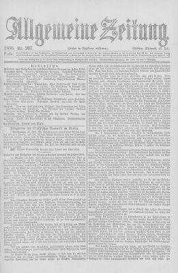 Allgemeine Zeitung Mittwoch 28. Juli 1886