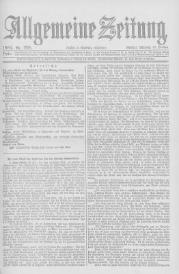 Allgemeine Zeitung Mittwoch 27. Oktober 1886