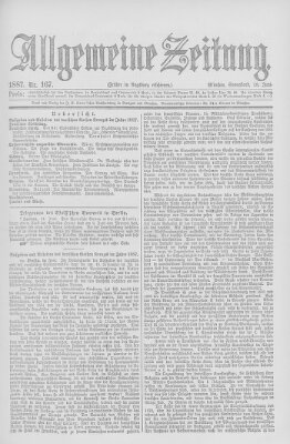 Allgemeine Zeitung Samstag 18. Juni 1887