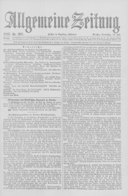 Allgemeine Zeitung Donnerstag 28. Juli 1887