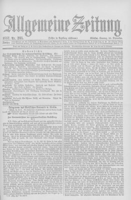 Allgemeine Zeitung Sonntag 25. September 1887