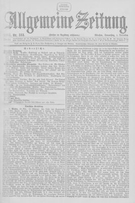 Allgemeine Zeitung Donnerstag 1. Dezember 1887