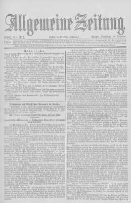 Allgemeine Zeitung Samstag 10. Dezember 1887