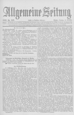 Allgemeine Zeitung Sonntag 11. Dezember 1887