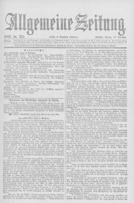 Allgemeine Zeitung Freitag 23. Dezember 1887