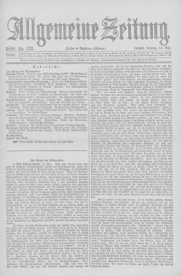 Allgemeine Zeitung Sonntag 13. Mai 1888