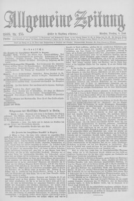 Allgemeine Zeitung Dienstag 5. Juni 1888