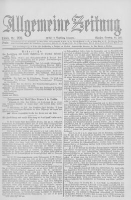 Allgemeine Zeitung Sonntag 22. Juli 1888