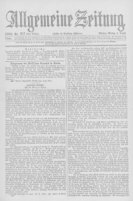 Allgemeine Zeitung Montag 6. August 1888