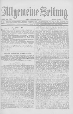 Allgemeine Zeitung Freitag 12. Oktober 1888