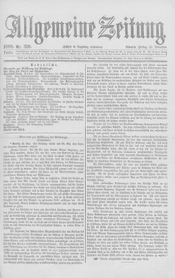 Allgemeine Zeitung Freitag 23. November 1888