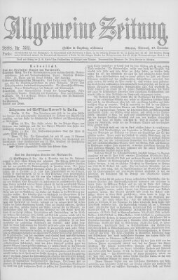 Allgemeine Zeitung Mittwoch 19. Dezember 1888