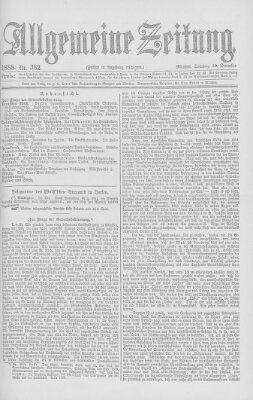 Allgemeine Zeitung Sonntag 30. Dezember 1888