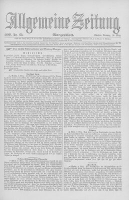 Allgemeine Zeitung Sonntag 10. März 1889