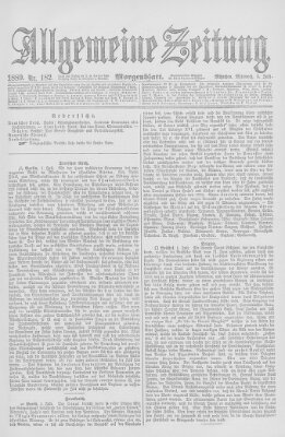 Allgemeine Zeitung Mittwoch 3. Juli 1889